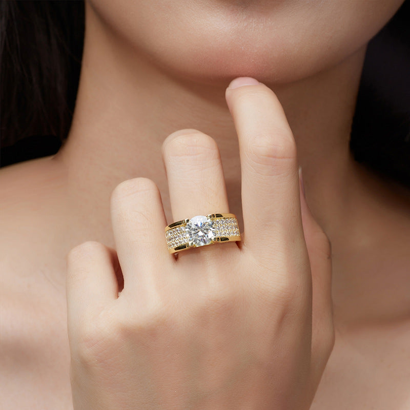 Star River Crown · 3-carat moissanite men's ring