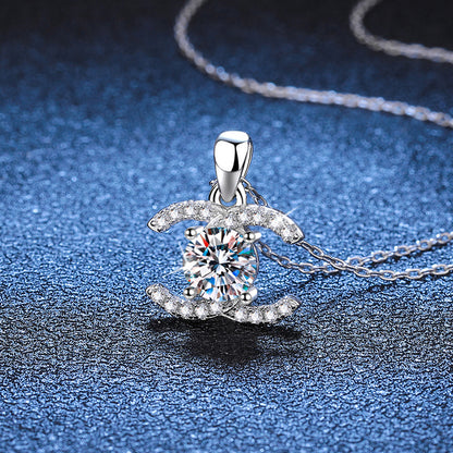 Double C moissanite necklace