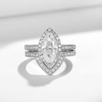 Full Moissanite Marquise Ring