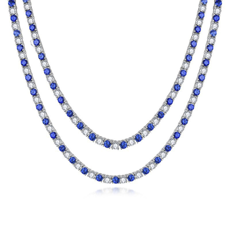 Tri color Star River Multi layer Gemstone Necklace