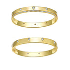 Gilded Gold Star Ring · Silver Plated 18K Gold Moissanite Bracelet