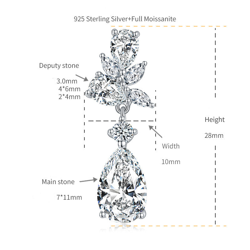 Aurora Teardrops · Luxury all moissanite Earrings