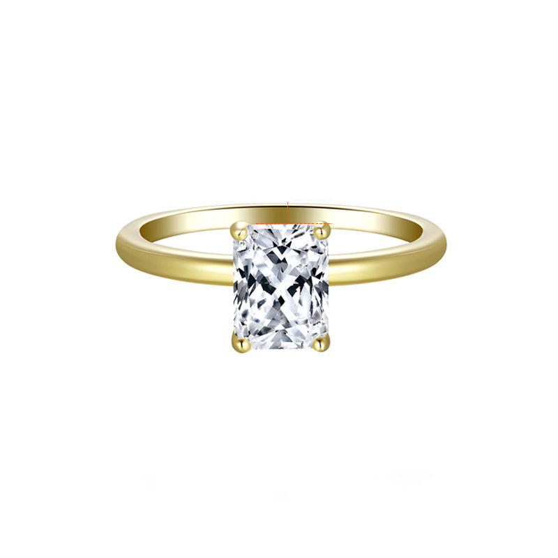 Romantic Star Fate · Full Moissanite Radiant Ring Set