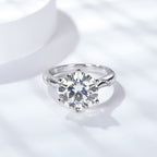 Spiritual Six Claws Full Moissanite Ring
