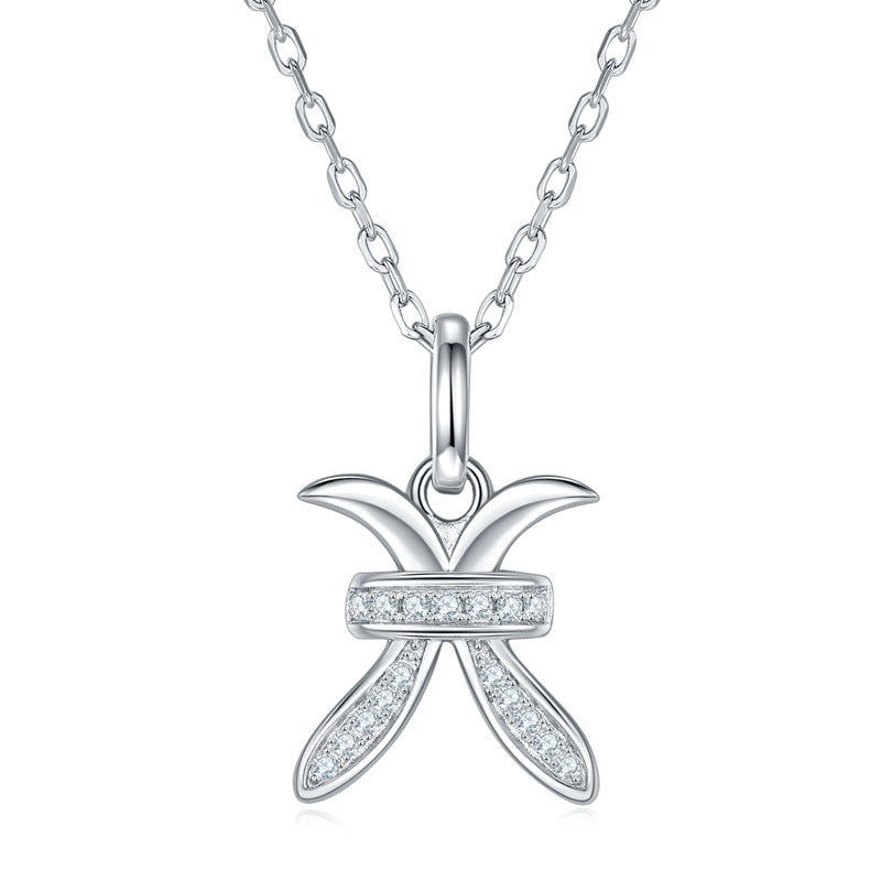 Twelve zodiac signs moissanite necklace