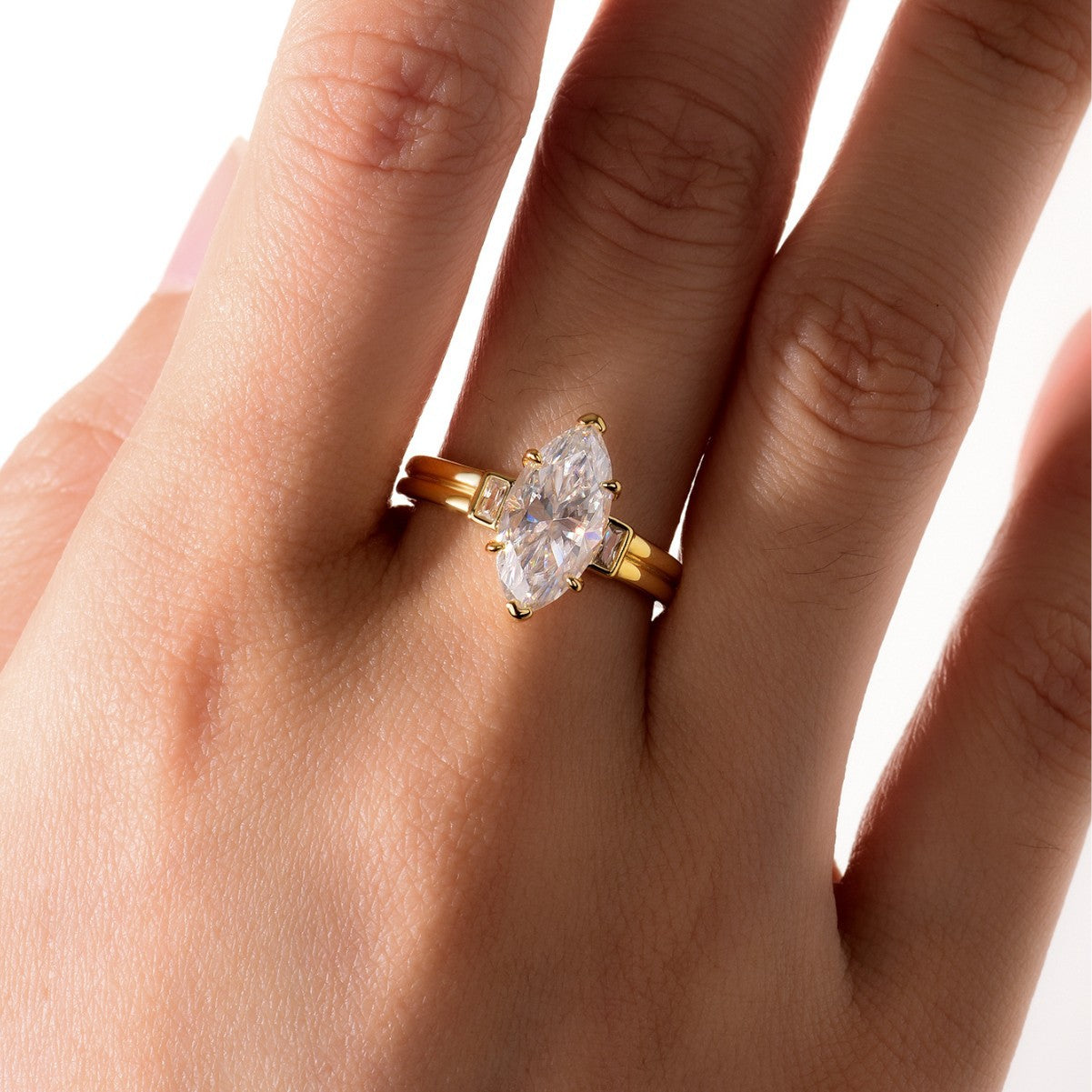 Marquise Moissanite Ring