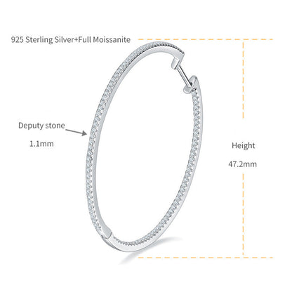 Interstellar Minimalist · All Moissanite Large Earrings