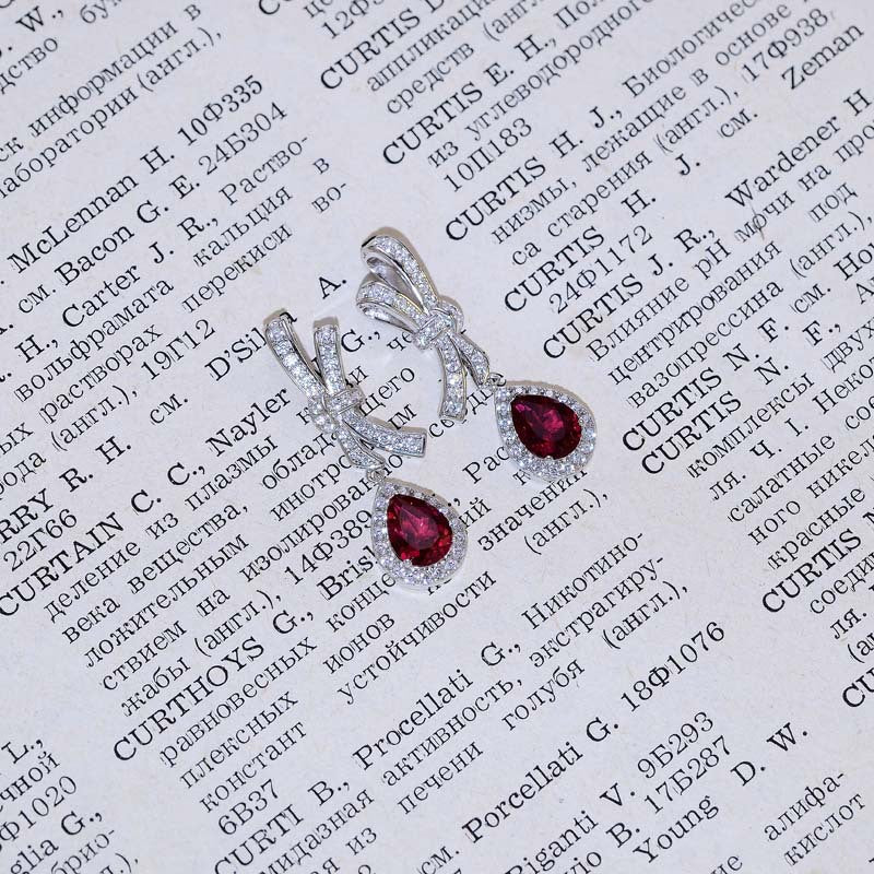 Romantic Butterfly Dream: Cultivating Pigeon Blood Red Earrings