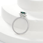 Beloved Secret Realm · 1.2 Carat cultivated emerald Heart Shaped Moissanite Ring