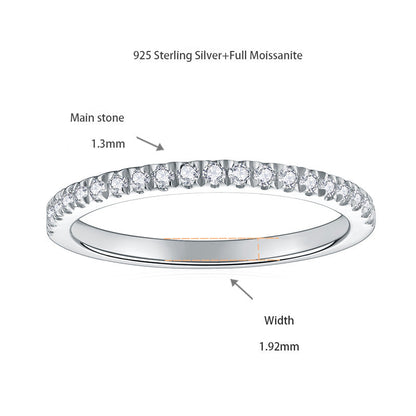 Tri color Aurora Moissanite Ring Set