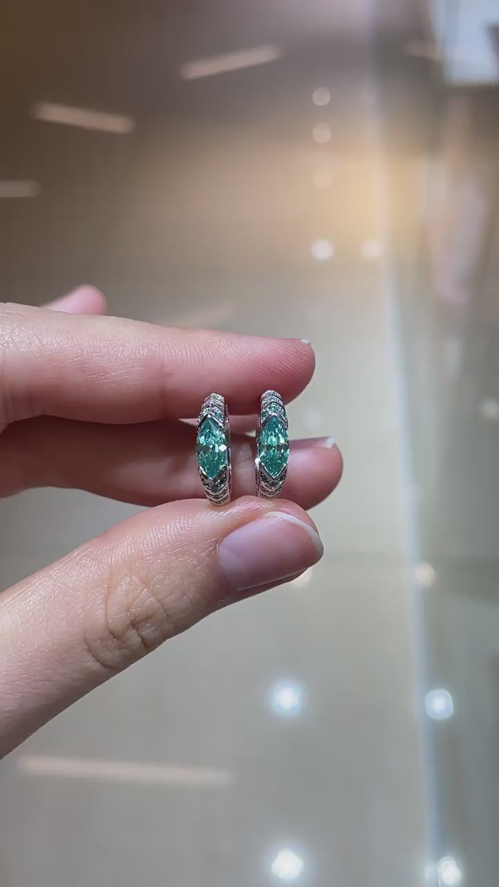 Tears of the Ocean Moissanite Earrings