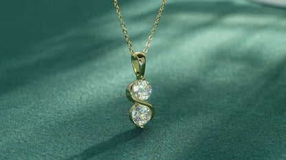 Moissnate diamond necklace with unlimited symbol